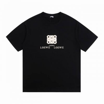 上新 高版本 Loewe 罗意威 硅胶烫图案圆领短袖T恤半袖 男女同款 情侣款 宽松版型 最高版本 原版面料 高版本 高品质 所有细节 面料辅料工艺 全部1:1