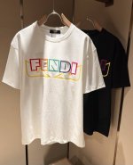fen*I 芬*迪2025春夏新款Fd家族Ff男女同款短袖T恤，男女同款百搭极简短袖。意大利原厂订单，Fd家族人气单品，简约纯色系打造。Fd家族经久不衰的标志性