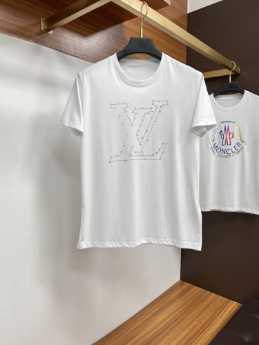 lv 25春夏新品Medusa&品牌字母徽标印花标识短袖T恤，Px定制80支双股丝光棉面料；黑色 白色 M-3Xl