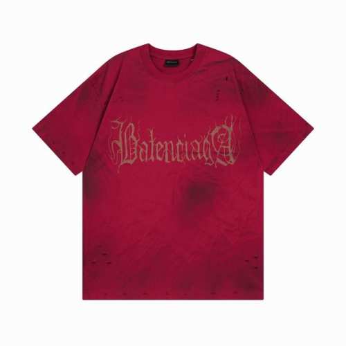 140 Balenciaga/巴黎世家2025 Ss 最新梵文字母Logo手绘磨烂做旧短袖T恤 本市场No.1的质量 真正天花板品质 全部原版开发色系为黑蓝色