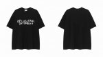 现货 Ce31 新款 Ce风格立体小裂纹字母印花短袖男女同款简约基础T恤潮 定织250克32支双纱 颜色;黑色 码数：S M L Xl
