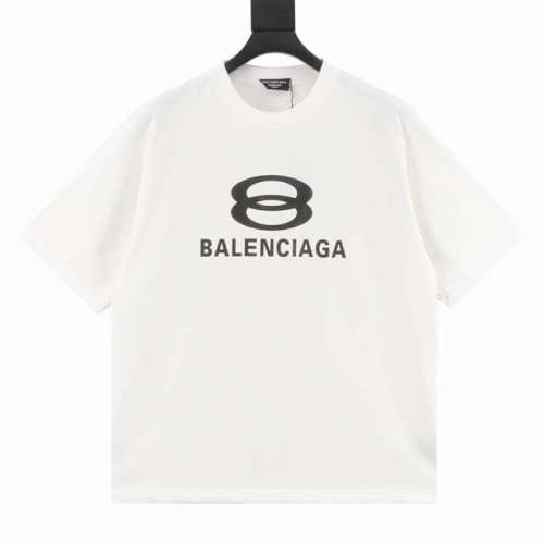 Balenciaga巴黎世家 双环字母印花短袖 从面料到辅料全部跟足Zp 进口松井公司浆料印花绝不开裂 三标齐全 防潮纸 原版包装袋 区别市场通货 整件做法采用