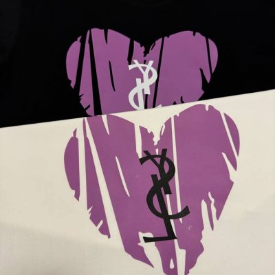 ysl Saint Laurent Paris 复古时装周走秀款经典百搭爱心情侣短袖 圣罗兰新款穿上就是舒适自在 减龄又显瘦的存在，慵懒而随性，结合干净简单的色