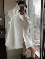 资讯图 blcg巴黎世家刺绣回旋镖环形衬衫 男友风情侣衬衣