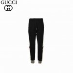 gucci 古驰 24Fw 撞色拼接长裤 纯棉高品质面料、特别手感、超级质感 舒适柔软透气 休闲宽松版型 潮流男女同款 长裤颜色： 黑色码数： Xs Ｓ Ｍ L