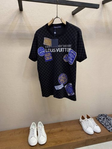 LV 25Ss 新款Louis Vuitton棋盘格棉织短袖 尺码 S-Xl