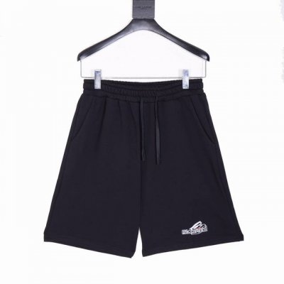 款号Y750 Balenciaga 巴黎世家刺绣字母 Logo 绣花休闲短裤 Color：黑色 Size：M L Xl 2Xl 独家定制客供380G纯棉毛圈面料
