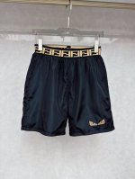 芬迪 2025夏季新款男士休闲短裤，高级定制面料透气面料 透气弹力舒适度极高，细节无可挑剔，顶级辅料配备，原版Logo设计理念，手感细腻柔软！上身版型超赞！尺码