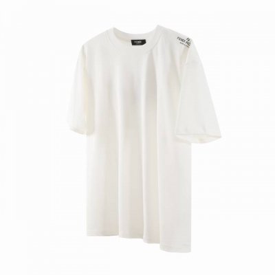 fendi 芬迪 23Ss 肩膀Ff小字母印花短袖 F16 面料采用270克重精梳棉 定制1*1螺纹 成衣两遍水洗处 面料舒适亲肤无异感 定制定染面料 纺织密度