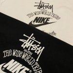 70 耐克Nike斯图西Stussy 联名嘻哈印花短袖 男女同款 采用申洲公司定织定染260克双纱紧密赛络纺面料， 手感非常舒服 永不过时的经典款，Os落肩版型
