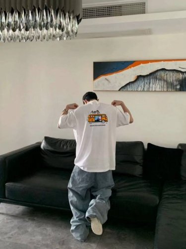 the North Face 北面25Ss 黄色小车印花短袖 高版本 重工 短袖T恤 顶级用料 限量发售！ 面料：250克 双纱双股用料 预缩定型 具有良好的吸
