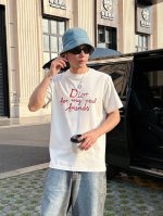 Dio*迪家 2025春夏新款男女同情侣款休闲宽松棉质圆领短袖T恤衫！贸易公司渠道稀出，同步官网发售 ！ 2025春夏最新系列，经典时尚设计元素，为全新系列注入