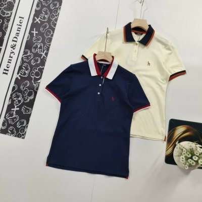 尺码160-170精选 女款 2025夏装新品Hazzys哈吉斯撞色翻领polo衫 运动休闲短袖T恤衫 2025新款女士重磅春夏休闲短袖polo衫 重磅春夏 二