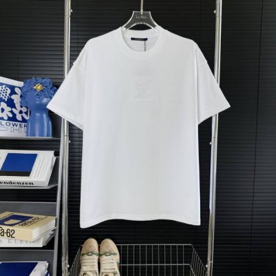 182 当天到货 现货现配 Louis Vuitton 路易威登 25Ss前后Logo刺绣短袖T恤 独家首发高定 面料采用260克重双纱精梳棉，定制32支双股螺