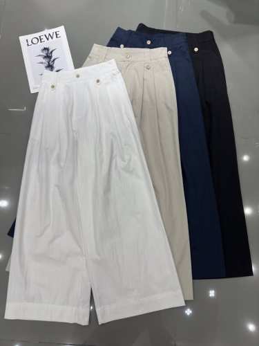 As 新款 扣子耳仔阔腿裤 后松紧腰头设计 经典百搭款 宽松版型不挑身材 四色 Smlxl