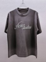 Acne Studios圆领T恤 简约珍珠款 280克全棉双股精纱洗旧渐变马骝面料 宽松 S版型裁剪 符合当下的潮流审美 大大地 一件包容性强 随意上身就能轻松