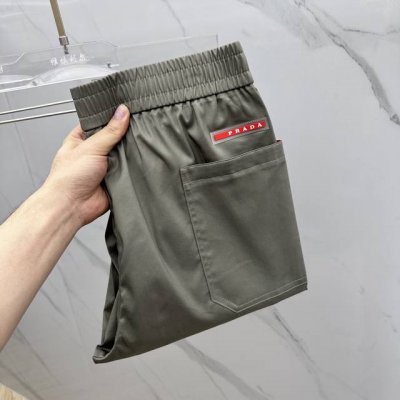 prada*普拉达 2025爆款春夏新品休闲裤，官网同步发售，裤身极简工艺设计，进口客供辅料、面料定制，烧花工艺，代工厂p出品免检！每个细节做到极致，原版五金配
