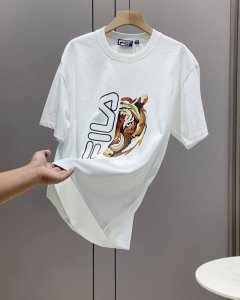 Fila 斐乐虎头主题夏季新款宽松情侣款短袖T恤 款号 C158 颜色: 黑色 白色 细节版本一比一复刻 重磅专柜最新款 走一波 绝对私房牛货 原厂面料采用28