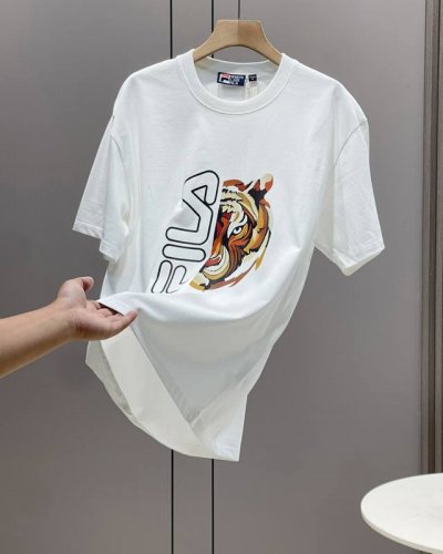 Fila 斐乐虎头主题夏季新款宽松情侣款短袖T恤 款号 C158 颜色: 黑色 白色 细节版本一比一复刻 重磅专柜最新款 走一波 绝对私房牛货 原厂面料采用28