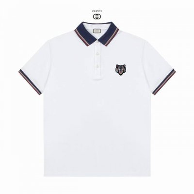 P160 三标齐全 -Gucci 古奇专柜同步上新 精美条纹徽标翻领Polo衫 -采用原版Zp一致定制索罗娜双珠地面料 螺纹同缸定染零色差 独家品质区别通货 欢
