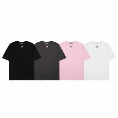 Rest&Recreation韩国潮牌Rr字母前后印花短袖 刘宪华同款上身 男女同款 款号：Rr02 尺码：S M L 颜色：黑色 白色 灰色 粉色