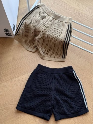 供 短裤 Adidas Originals X Clot三叶草联名系列舒适时尚柔软网状镂空钩花针织短裤 黑色 卡其 S~Xl 原版购入打版，百分百纯棉制造 不会