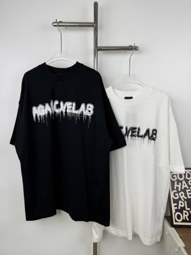 款号X41 Balenciaga 巴黎世家Logo印花短袖T恤 面料采用巴黎Zp定织定染全棉双纱克重260克布面干净布纹清晰，柔软舒适螺纹釆用定染无色差 水洗效