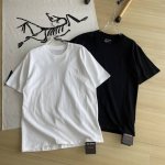 主图+细节 同色线绣Arc'teryx 始祖鸟夏季新品两色经典胸口徽标小刺绣本色Logo圆领情侣短袖T恤 采用官网一比一230G 双纱纯棉面料 真正的爽滑棉 透