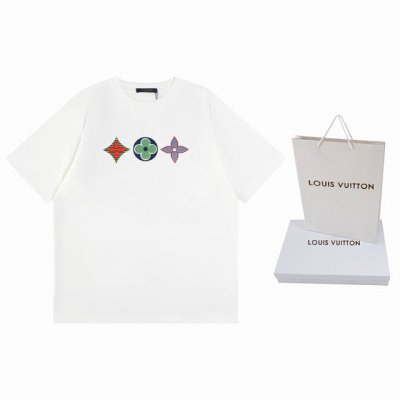 顶级版本.官网品质 Louis Vuitton*路易威登 Lv 三花图案印花短袖T恤 采用原板独家定制260克32支双莎纯棉面料 质感非常柔软舒服 %区别市场的