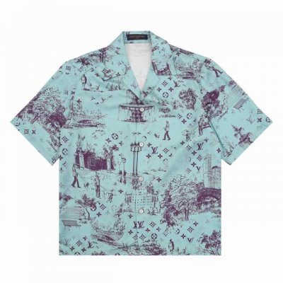Louis Vuitton 路易威登 公园满印衬衫短袖 尺码：S-Xl