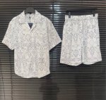 爆款套装V驴牌 25春夏新款 满印字母花纹印花 定制丝绸面料 高品质套装 码数：M-3Xl 套装不拆