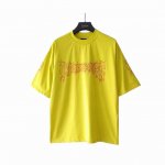 实拍细节图+尺码表 巴黎世家Balenciaga新款火焰字母Logo短袖 进口椭圆机处理 在网点印花还得椭圆机高级 双袖网点印花 背后大Blogo 还原细节印花