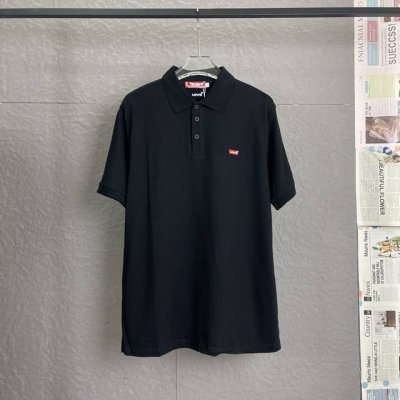 A84 levi's李维斯翻领polo衫 25款高版本 面料采用300克高密度纯棉 不变形 不缩水 三标齐全 男女同款 工艺 刺绣 颜色 黑 灰 尺码 M-2X