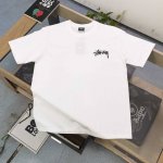 2025新款Stussy斯图西火焰扑克牌图案Logo印花休闲情侣宽松短袖T恤，经典永远不会过时、人手必备款，260G纯棉精梳棉不起球不起毛，圆通侧面无缝，上手质