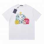 p70#V009 【顶级版本.官网品质】 Louis Vuitton 路易威登 官网走秀款 lv大师亲手设计潮牌新品印花圆领短袖T恤 时尚又个性 超级百搭好看的