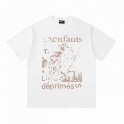Ert05 复古美式短袖T 颜色：白色 码数:S-Xl