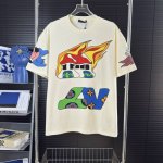 337 当天到货 现货现配 louis Vuitton 路易威登Lv 2025新款前后印花火车头火焰涂鸦短袖圆领T恤 独家首发高定 面料采用320克重磅纯棉 定