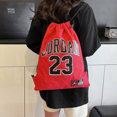 air Jordan乔丹飞人 男女同款运动包出行训练包户外篮球足球双肩包时尚潮流抽绳包束口包 尺寸:46×36