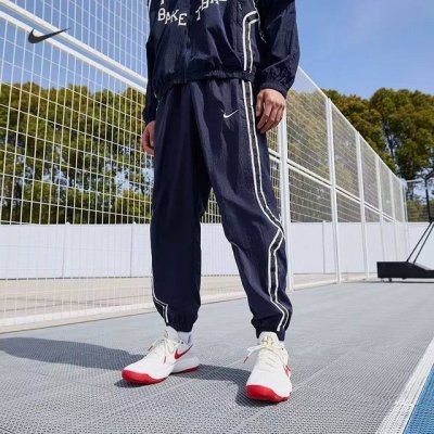 万针刺绣Logo耐克男裤夏季薄款速干裤子宽松新款跑步训练运动裤裤脚两穿拉链设计休闲长裤 Nike耐克高逼格！男子复古运动休闲梭织速干缩口长裤 裤脚拉链系列！耐克