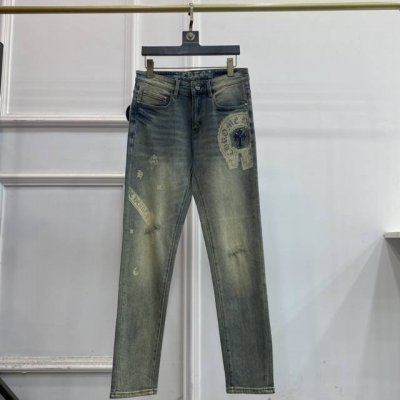 顶级版本 2025春夏欧洲专柜新款 超A代购级别海外贸易公司订单货源，顶级原单高端男士定制时尚修身小直筒牛仔裤。528～15 颜色：图片色 尺码：29-40 面