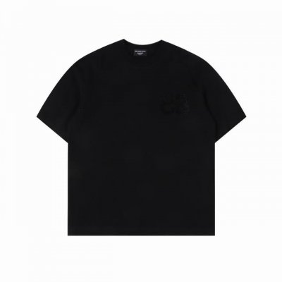balenciaga 巴黎世家 24Ss 烫钻双B短袖 印花 印花材料采用安全环保无毒婴儿认证的发泡材料 印花轮廓清晰干净 有康丽机器出来的质感 如果衣服要清洗