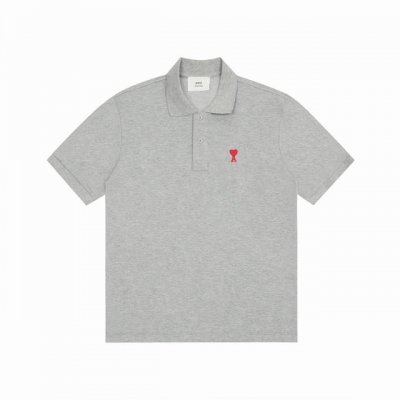 3122# 顶级品质 Ami paris 爱心 小标春夏季短袖polo衬衫系列 穿爱心请看了我家质量再决定 质量细节方面全网敢排第一 顶级面料 顶级做工 顶级细