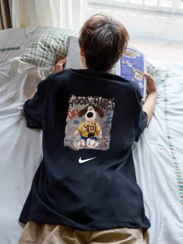 260G重磅纯棉 Nike 耐克 飞行小狗 Good Times 短袖T恤 男女同款 半袖 情侣款 面料工艺： 1.260G重磅纯棉，100%棉，恰到好处的克重