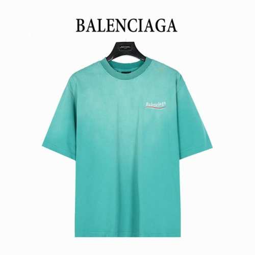 balenciaga 巴黎世家 25Ss 水洗可乐刺绣炒色破洞短袖T恤 夏日多巴胺复古炒色可乐波浪刺绣破坏系列 采用巴黎25年最新款面料 胸口刺绣及后背大Log
