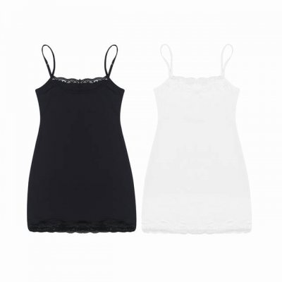 款号5102 skims Fit系列纯色蕾丝花边连衣短裙 size S M L colour 白色 黑色 原版购入开发 面料做工细节拉满 修身显瘦显身材 方圆同