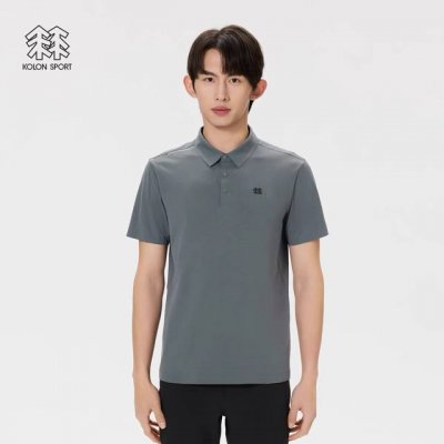 Kolon Sport可隆专柜新款 男款翻领短袖速干polo运动休闲户外吸湿短袖，夏Upf90+防晒抗菌上衣.Kl后字母翻领短袖，这款短袖polo主打功能性与舒