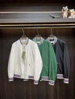 主推P430 Gucci 2025Ss春季最新款秘古驰棒球领休闲外套 春款外套高端品质、高档制作工艺，版型面料五金都是专柜1:1定制，透气舒适合成面料，Logo