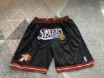 款号K05 顶级刺绣版本 Mitchell &Ness X Just Don联名费城76人队复古高街刺绣球裤 篮球短裤 Just Don Nba 球队球裤系列单