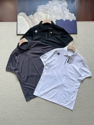 25夏季最新款！Descente迪桑特Training综训防晒吸湿速干男士短袖polo衫新款料亲肤舒爽，不粘身不黏腻！排汗吸湿！ 领口Logo的新颖设计，即好看