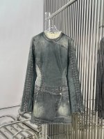 实拍图 最新Acne 25New 印花牛仔连衣裙 尺码：Sml P530
